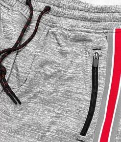 Workout Wear>Nayked Apparel Men'S Performance Fleece Side Stripe Shorts/Discontinued Heather Grey