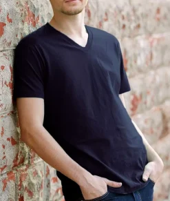 Shirts>Nayked Apparel Men'S Ridiculously Soft Short Sleeve V-Neck 100% Cotton Shirt