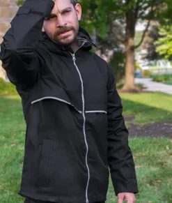 Shirts>Nayked Apparel Men'S Water-Resistant Tech Jacket/Discontinued Black